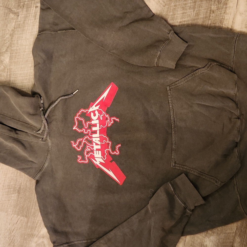 Metallica Gray Hoodie with Red Logo NWOT